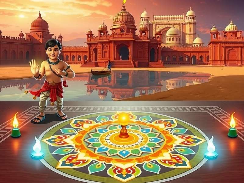 Chandra S Charm player guide showing the correct arrangement of Durga's weapons in Kolkata level